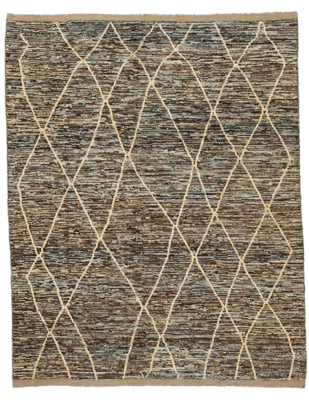 287X353 Berber Style Vloerkleed Modern Bruin/Zwart Groot (Wol, Afghanistan) Carpetvista