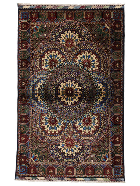  Orientalisk Kunduz Matta 94X149 Svart/Brun Ull, Afghanistan Carpetvista
