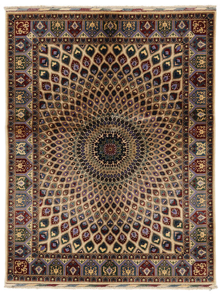 151X197 絨毯 オリエンタル Kunduz 茶色/ブラック (ウール, アフガニスタン) Carpetvista