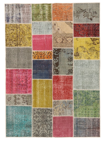  140X200 Vintage Small Patchwork - Turkiet Wool, Rug Carpetvista