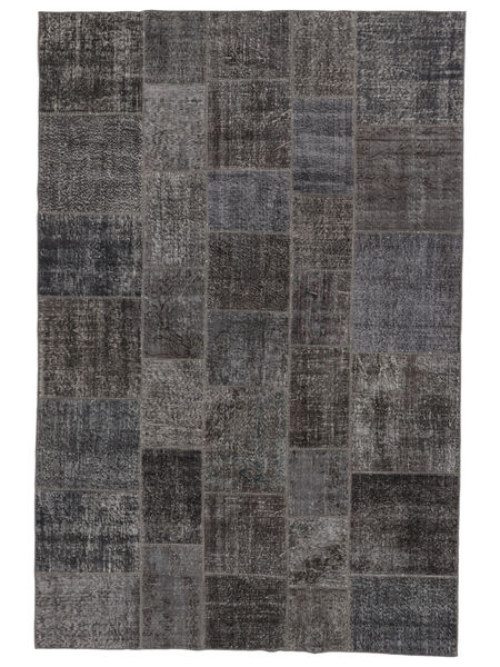 200X300 絨毯 Patchwork - Turkiet モダン ブラック/ダークグレー (ウール, トルコ) Carpetvista
