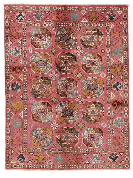 Kazak Fine Teppich 151X199 Dunkelrot/Rot Wolle, Afghanistan Carpetvista