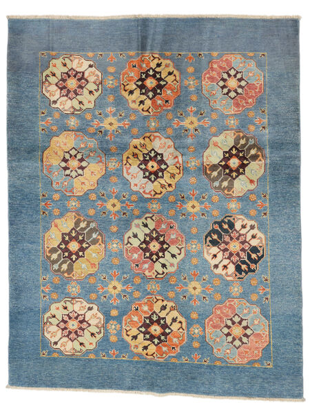  Orientalisk Kazak Fine Matta 144X183 Mörkblå/Brun Ull, Afghanistan Carpetvista