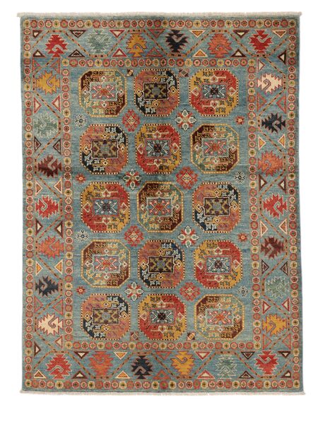  Oriental Kazak Fine Rug 149X202 Brown/Green Wool, Afghanistan Carpetvista