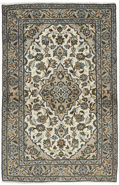 絨毯 ペルシャ カシャン 99X152 ブラック/グリーン (ウール, ペルシャ/イラン)