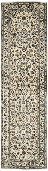 98X350 絨毯 オリエンタル カシャン 廊下 カーペット 茶色/イエロー (ウール, ペルシャ/イラン)