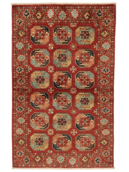  Kazak Fine Rug 92X147 Wool Brown/Dark Red Small Carpetvista