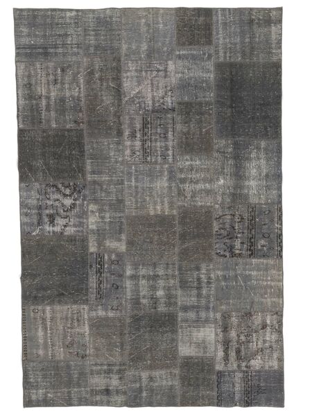 196X299 絨毯 Patchwork - Turkiet モダン ダークグレー/ブラック (ウール, トルコ) Carpetvista