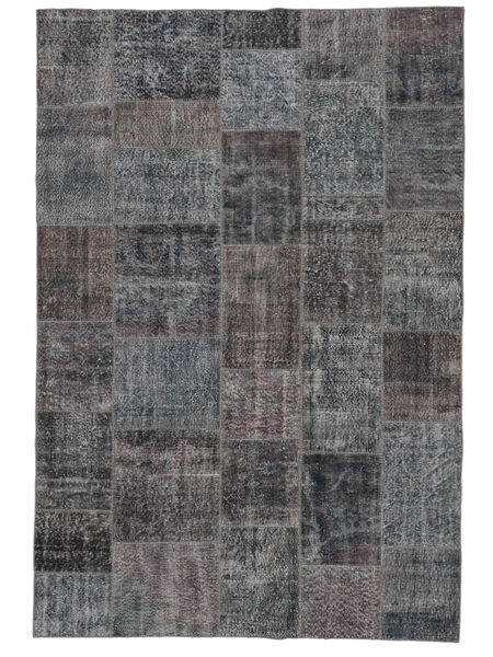 203X299 絨毯 Patchwork - Turkiet モダン ダークグレー/ブラック (ウール, トルコ) Carpetvista