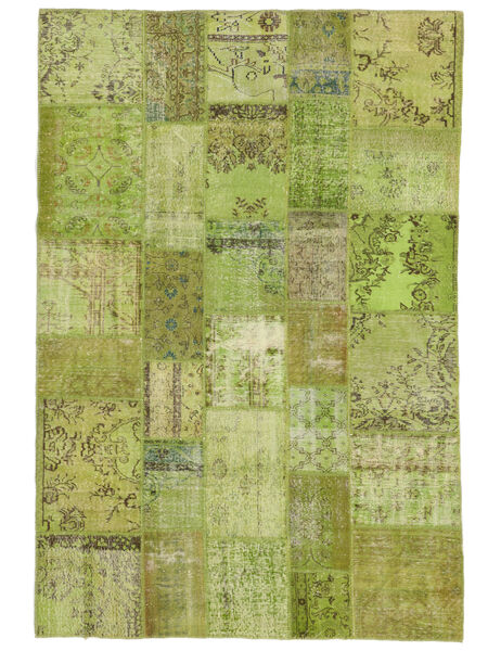絨毯 Patchwork - Turkiet 204X305 グリーン/ダークグリーン (ウール, トルコ)
