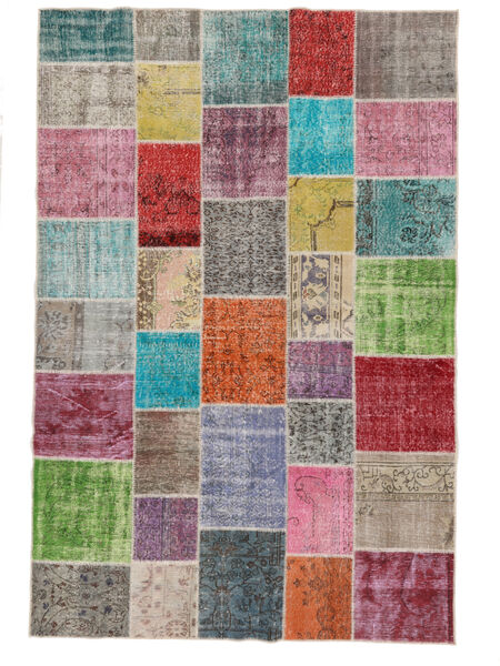 絨毯 Patchwork - Turkiet 201X301 茶色/ダークレッド (ウール, トルコ)