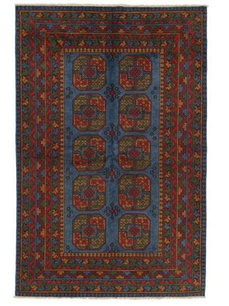 160X243 Tapete Afegão Fine Colour Oriental Preto/Castanho (Lã, Afeganistão) Carpetvista