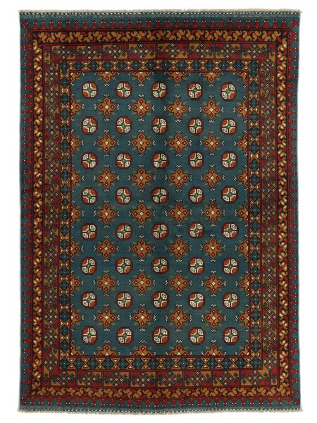  170X240 Medallion Afghan Fine Colour Rug Wool, Carpetvista