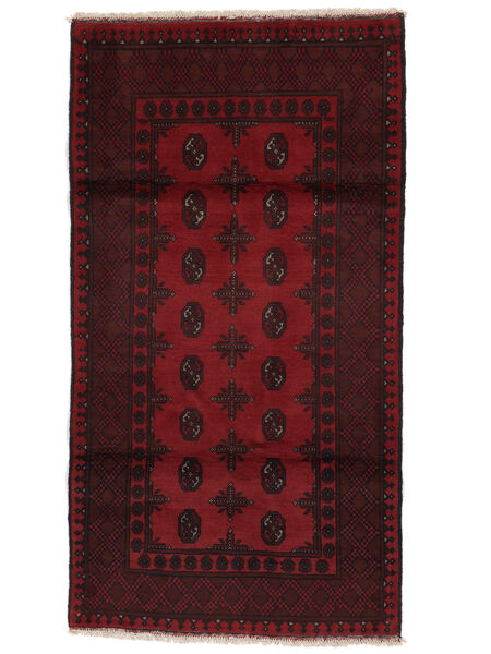  100X188 Medallion Small Afghan Fine Rug Wool, Carpetvista