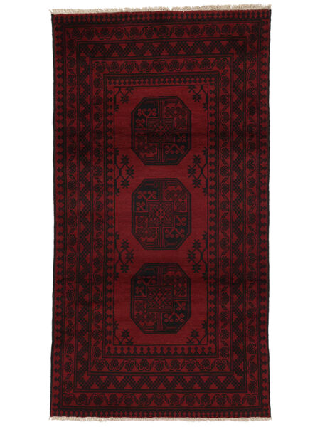  98X188 Medallion Small Afghan Fine Rug Wool, Carpetvista