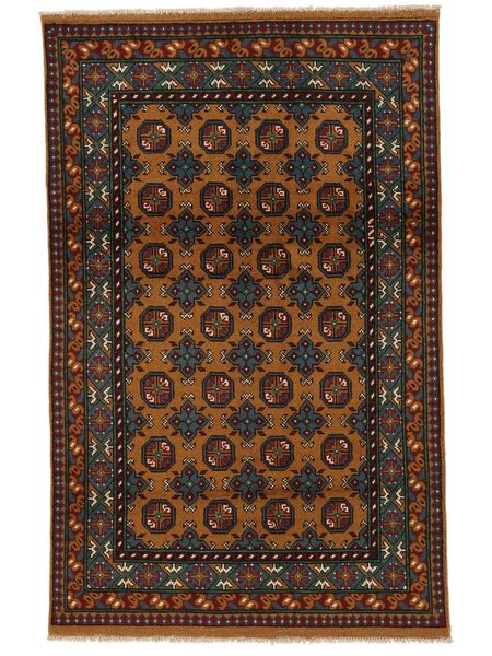 117X181 Afghan Fine Colour Tæppe Orientalsk Sort/Brun (Uld, Afghanistan) Carpetvista