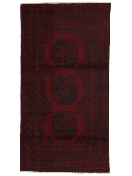  98X191 Medallion Small Afghan Fine Rug Wool, Carpetvista