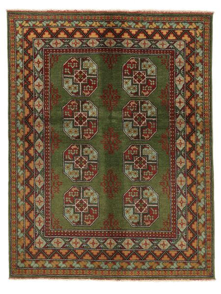  153X199 Afghan Fine Colour Teppich Schwarz/Braun Afghanistan Carpetvista