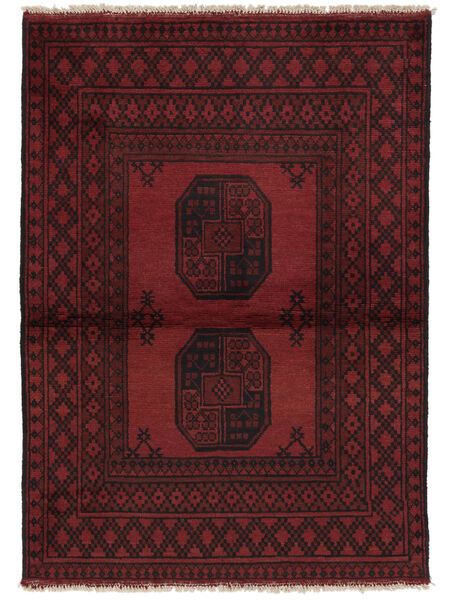  100X142 Medaillon Klein Afghan Fine Teppich Wolle, Carpetvista