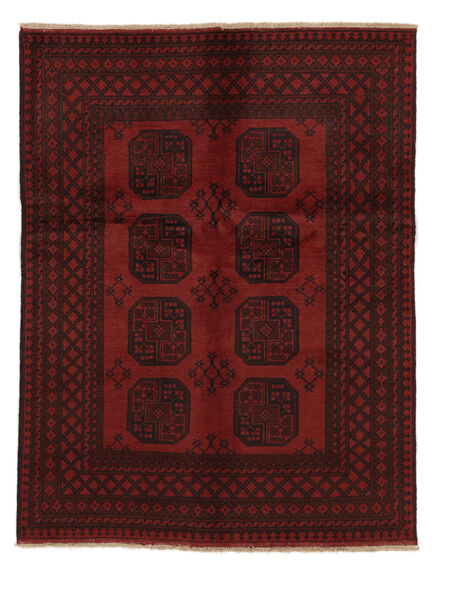 148X194 Koberec Afghán Fine Orientální Černá/Tmavě Červená (Vlna, Afghánistán) Carpetvista