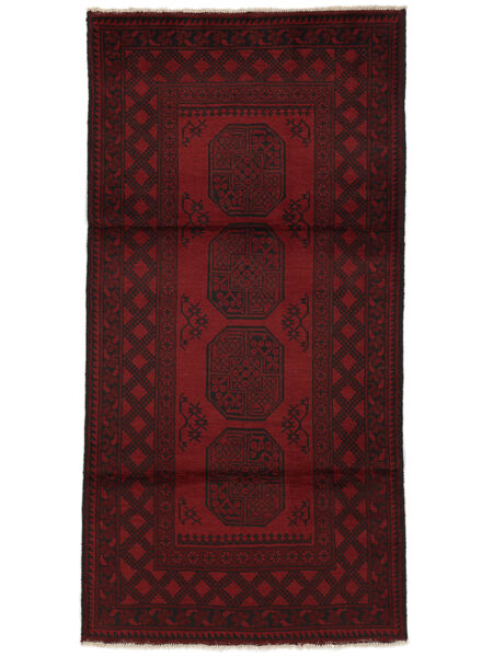  97X197 Medallion Small Afghan Fine Rug Wool, Carpetvista