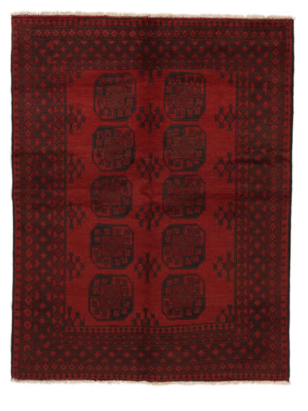 151X196 Tapete Afegão Fine Oriental Preto/Vermelho Escuro (Lã, Afeganistão) Carpetvista
