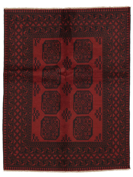 149X194 Tapete Afegão Fine Oriental Preto/Vermelho Escuro (Lã, Afeganistão) Carpetvista