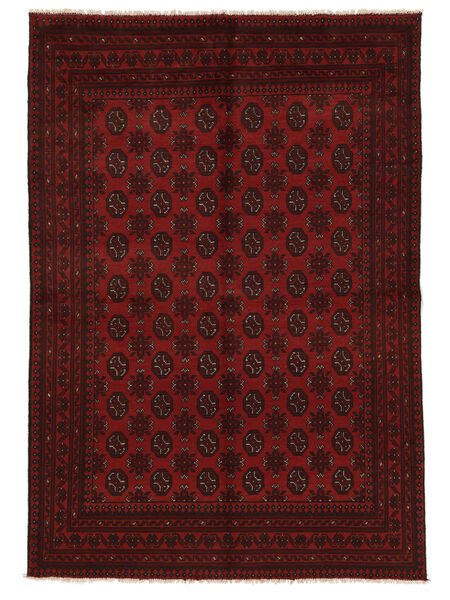  Afghan Fine Covor 163X237 Negru/Dark Red Carpetvista