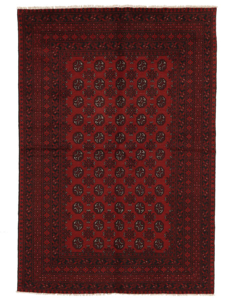  Afghan Fine Covor 163X238 Negru/Dark Red Carpetvista