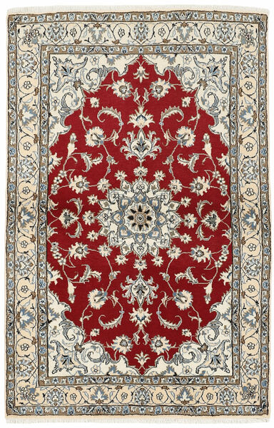 Nain Teppich 124X195 Dunkelrot/Braun Wolle, Persien/Iran