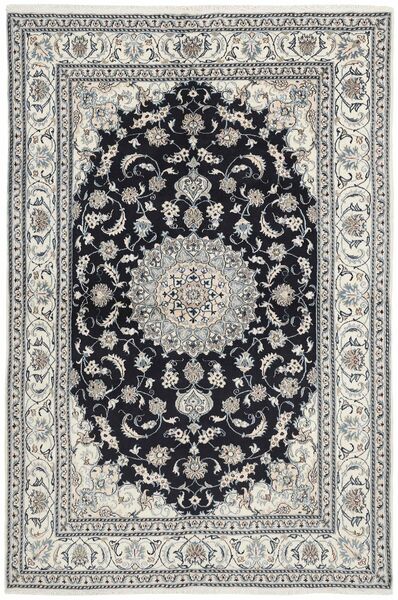 200X300 Nain Teppich Orientalischer Schwarz/Dunkelgrau (Wolle, Persien/Iran)
