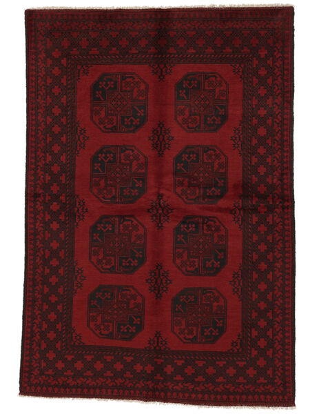 Χαλι Afghan Fine 164X239 Μαύρα/Σκούρο Κόκκινο (Μαλλί, Αφγανικά)