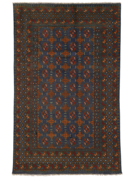  Afghan Fine Colour Matot 155X245 Musta/Tummanpunainen Carpetvista