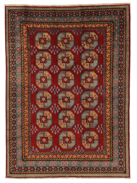  Afegão Fine Colour Tapete 170X235 Lã Preto/Vermelho Escuro Carpetvista