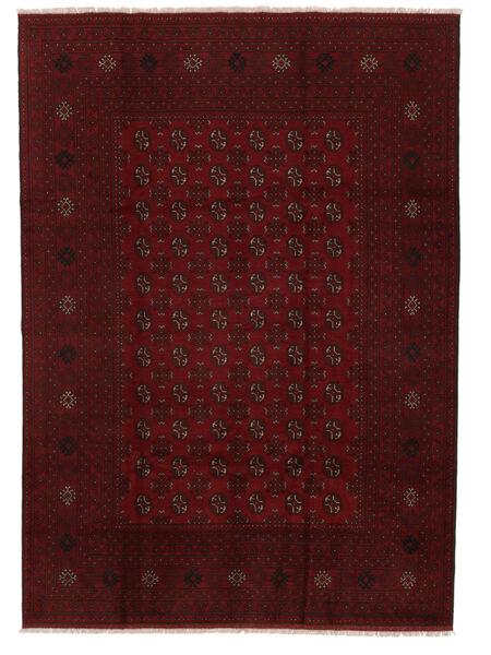  Oosters Afghan Fine Vloerkleed 208X285 Zwart Wol, Afghanistan Carpetvista