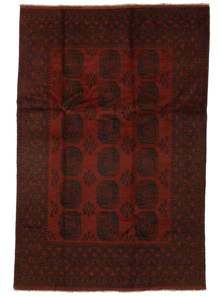 199X289 Tapis Afghan Fine D'orient Noir (Laine, Afghanistan) Carpetvista