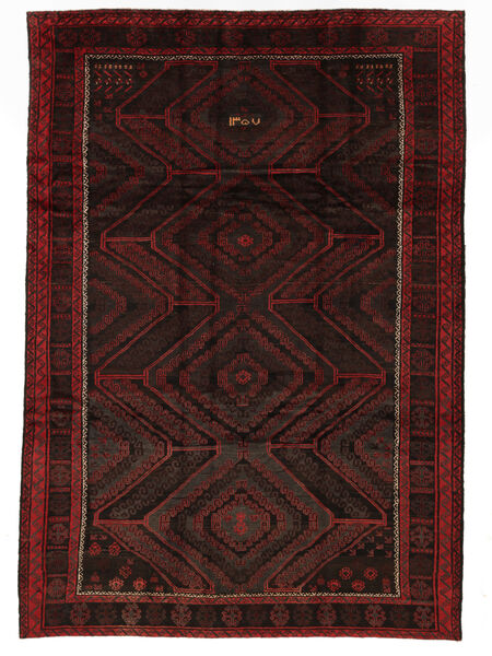 265X385 Tapete Oriental Balúchi Preto/Vermelho Escuro Grande (Lã, Afeganistão) Carpetvista