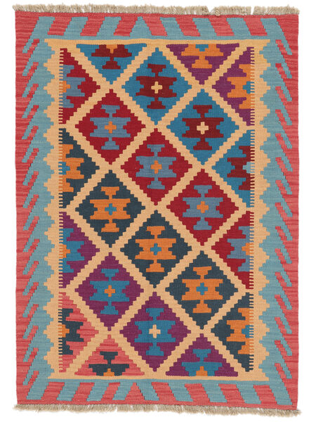  Persischer Kelim Ghashghai Teppich 125X172 Schwarz/Rot Carpetvista