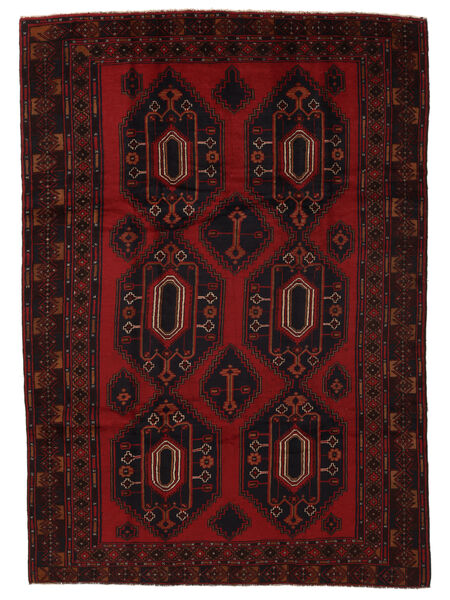  Orientalischer Belutsch Teppich 220X320 Schwarz/Dunkelrot Wolle, Afghanistan Carpetvista
