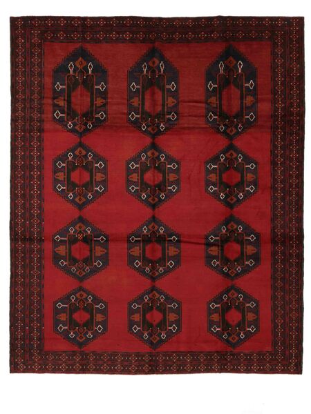 Tapete Oriental Balúchi 320X390 Preto/Vermelho Escuro Grande (Lã, Afeganistão)