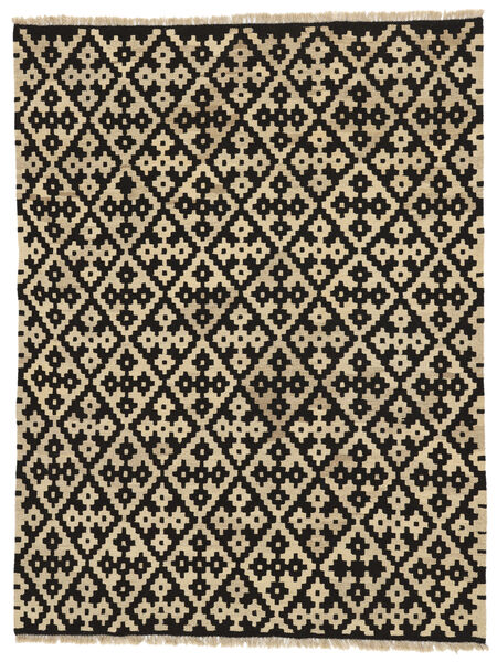 155X202 絨毯 オリエンタル キリム カシュガイ ブラック/オレンジ ( ペルシャ/イラン) Carpetvista