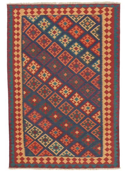 絨毯 ペルシャ キリム カシュガイ 202X297 ダークレッド/ブラック ( ペルシャ/イラン)