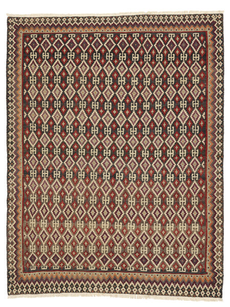210X269 Kilim Fars Rug Oriental Black/Dark Red (Wool, Persia/Iran) Carpetvista