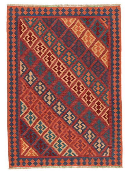 176X246 絨毯 キリム カシュガイ オリエンタル ダークレッド/ブラック (ペルシャ/イラン) Carpetvista