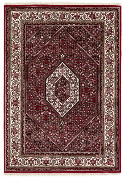 168X241 Bidjar Indisch Teppich Orientalischer Schwarz/Dunkelrot (Wolle, Indien)
