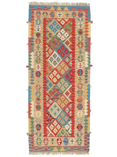  Orientalisk Kelim Ghashghai 83X200 Hallmatta Orange/Mörkgrön Persien/Iran Carpetvista