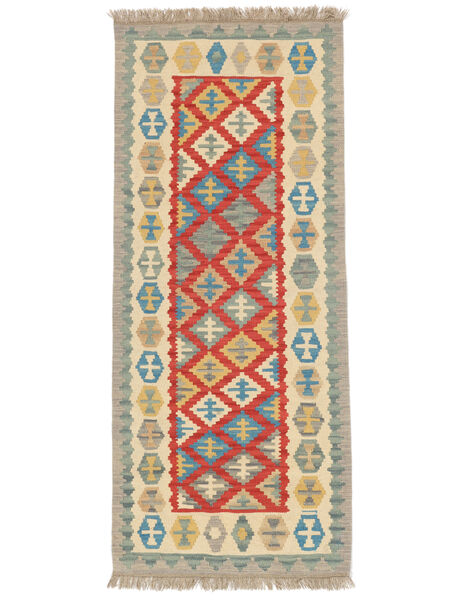 Tappeto Orientale Kilim Ghashghai 83X195 Passatoie Giallo Scuro/Arancione ( Persia/Iran)