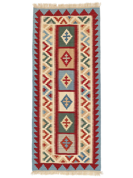83X197 Dywan Orientalny Kilim Kaszkaj Chodnikowy Ciemnoczerwony/Beżowy ( Persja/Iran) Carpetvista