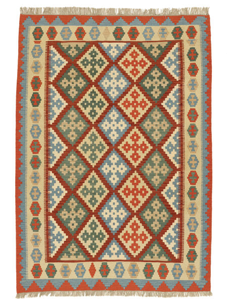  Orientalischer Kelim Ghashghai Teppich 177X249 Orange/Dunkelrot Persien/Iran Carpetvista