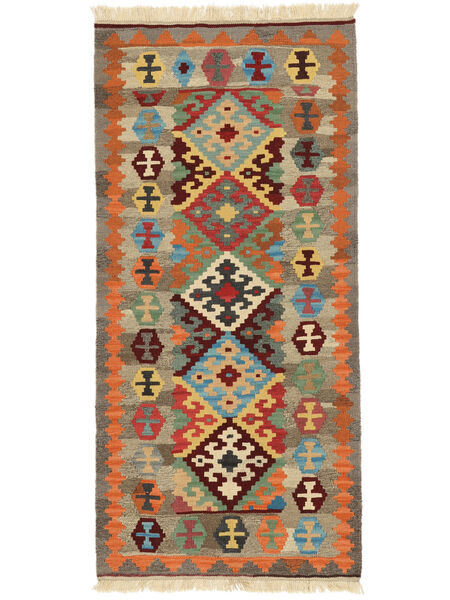 92X196 Kelim Ghashghai Vloerkleed Oosters Tapijtloper Bruin/Oranje ( Perzië/Iran) Carpetvista